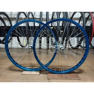 ล้อจักรยาน อลูมีเนียม (ไม่รวมยาง) bmx 20x1.5-2.40 B750 ขอบล้ออลูมีเนียม ดุมเหล็กลูกปืนเม็ด ซี่ลวดเหล็ก
