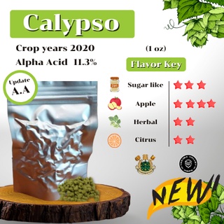 Calypso Hops (1oz) Crop years 2020 บรรจุด้วยระบบสูญญากาศ