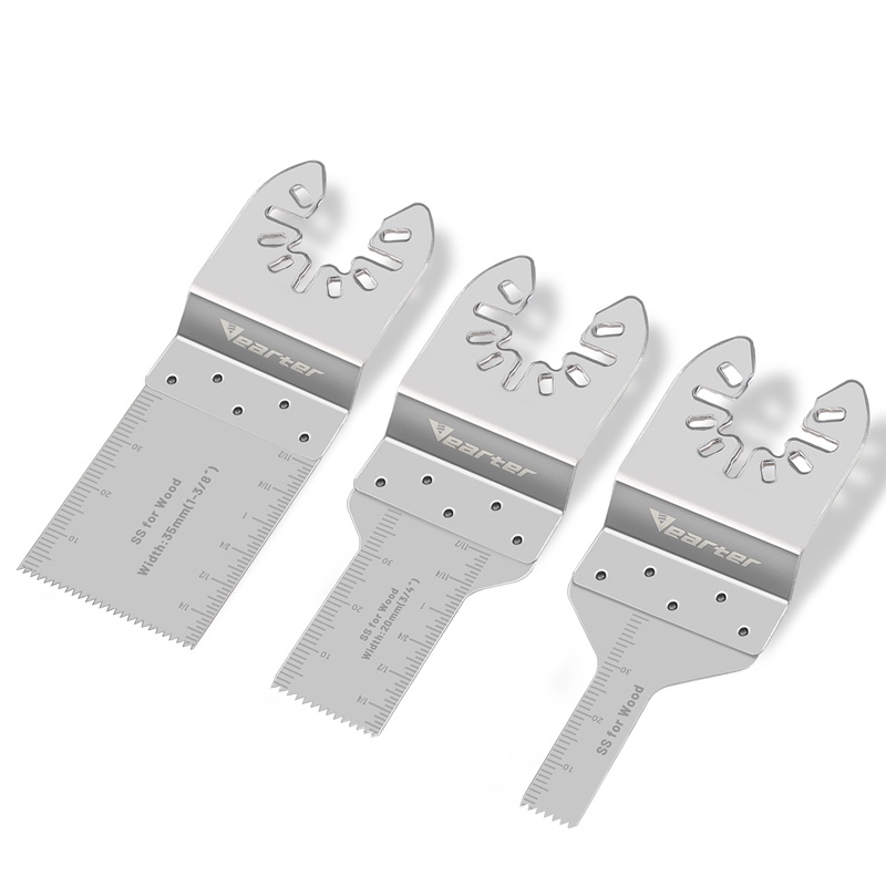 Vearter 3PCS 10/20/35 มม.สแตนเลส Oscillating Multitool ใบเลื่อยตัดสําหรับไม้ PVC Plasterboard