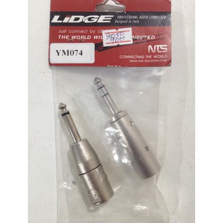 1 ตัว NTS Lidge หัวแปลง ตัวผู้ male XLR 3 Pin เป็น MIC MONO Stereo YM074 ราคา 1 แจ็ค