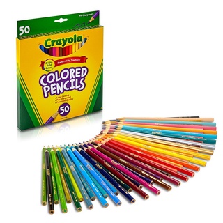 สีไม้คุณภาพ สีCrayola Colored Pencils เครโยล่า สีไม้ไร้สารพิษ 50 สี สำหรับเด็กอายุ 3 ปี ขึ้นไป สีไม้ สี ดินสอสี ดินสอ