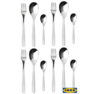 IKEA MOPSIG ชุดช้อนส้อมมีด 12 ชิ้น