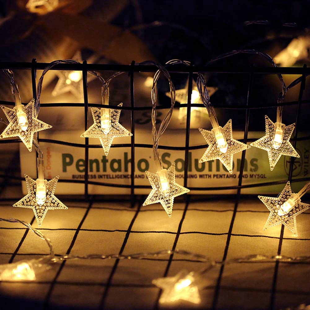 2.5M 3M 20 LED เกล็ดหิมะและไฟประดับดาว / USB และสายไฟที่ใช้แบตเตอรี่ Starry Fairy Lights / โคมไฟสตริงกันน้ำกลางแจ้งในร่ม / ตกแต่งไฟกลางคืนสำหรับห้องนอน,เทศกาล,คริสต์มาส,รอมฎอน,งานปาร์ตี้,งานแต่งงาน,วันเกิด,ห้องเด็ก,ลาน,หน้าต่าง