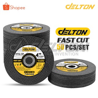 (50 ใบ) DELTON ใบตัดเหล็ก สแตนเลส 4 นิ้ว 1.0 mm อย่างดี FAST CUT รุ่น DT-FASTC-988 (50 ใบ) ใบตัด สำหรับ หินเจียร 4 นิ้ว