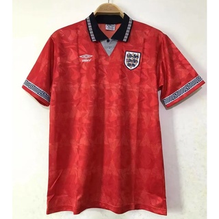 เสื้อกีฬาแขนสั้น ลายทีมชาติฟุตบอลอังกฤษ 90 England S-XXL ชุดเหย้า แห้งเร็ว AAA