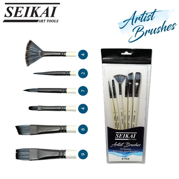 ชุดพู่กัน ARTIST 6 ด้าม SEIKAI รุ่น SE-WMP6