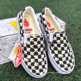 Slip On Checkerboard Peanuts ตารางหมารุกสนู้ปปี้ สินค้าพร้อมกล่อง มีเก็บปลายทาง