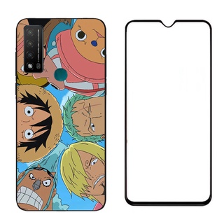 เคสกระจกนิรภัย ลาย One Piece TCL 20R 5G สําหรับ TCL 20 R 6.5 นิ้ว 5G