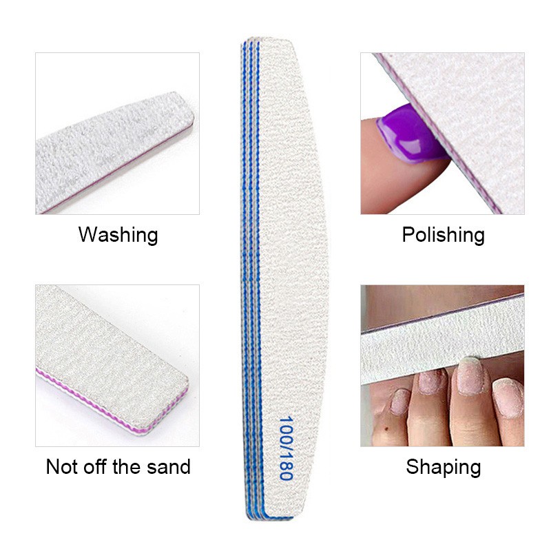 Born PRETTY White Nail File Grinding Sanding Buffing File 6 Patterns Manicure Nail Art Tool Polishin