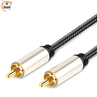 【IS】สายสัญญาณเสียงดิจิตอล Rca To Rca Male Coaxial ซับวูฟเฟอร์ทีวี ชุบทอง แบบพกพา