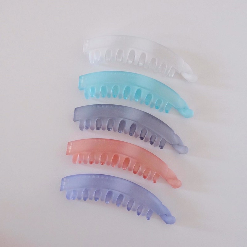Pastel Jelly Claw Banana Clip (L) - Banana Clip Comb Clip กิ๊บติดผม คลิปแฟชั่น นําเข้าเกาหลี