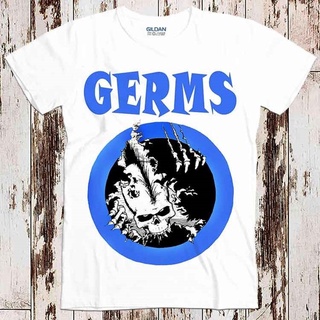 T-shirt  เสื้อยืดลําลอง แขนสั้น เข้ารูป ลาย The Germs Rock Punk สไตล์วินเทจ โกธิค สําหรับสตรี 8252S-5XL