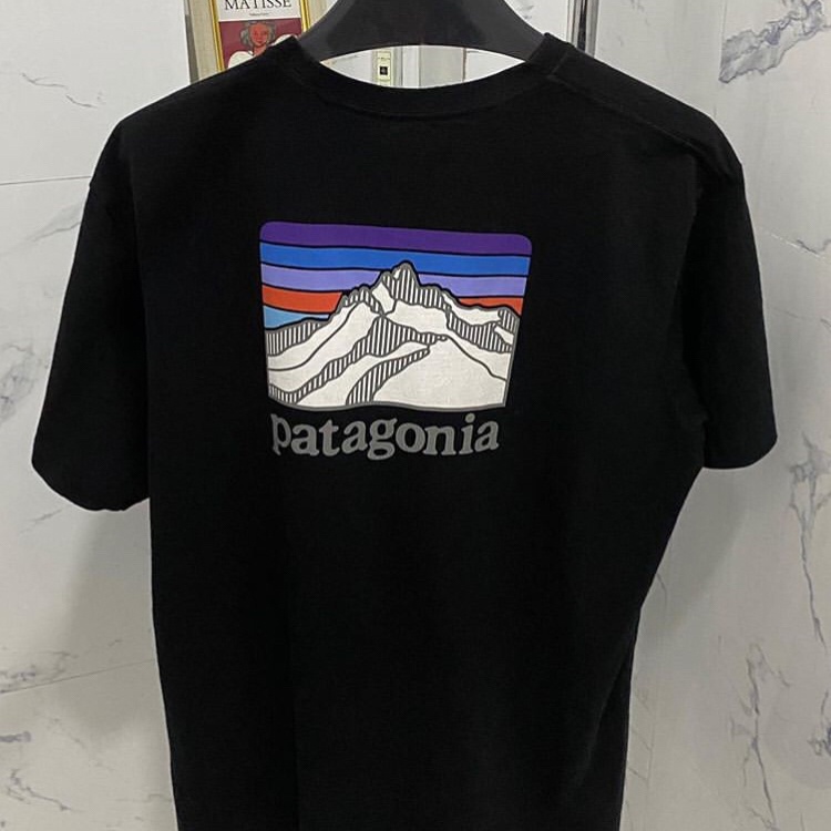HH ญี่ปุ่นทุกวัน Patagonia/Patagonia ผ้าฝ้ายแขนสั้นกระเป๋า Commuter คู่ที่เรียบง่ายเสื้อยืด เสื้อยืดผ้าฝ้าย