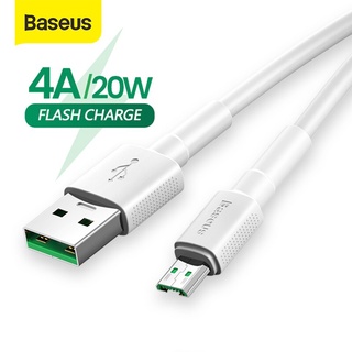 Baseus สายชาร์จ Micro Usb สําหรับ Oppo 4A Vooc สายชาร์จเร็ว Micro Usb สําหรับ Samsung Note 4 Xiaomi พิกเซล 2 สายข้อมูล