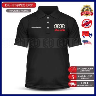 เสื้อยืดโปโล ไมโครไฟเบอร์ พิมพ์ลาย Audi S Line RS Quattro สําหรับผู้ชาย และผู้หญิง