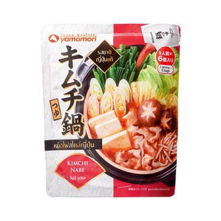 🔥สินค้าขายดี!! ยามาโมริ กิมจิ นาเบะ ซุปหม้อไฟสไตล์ญี่ปุ่น 35 มล. x 6 ซอง Yamamori Kimchi Nabe Soup 35 ml x 6 Bags