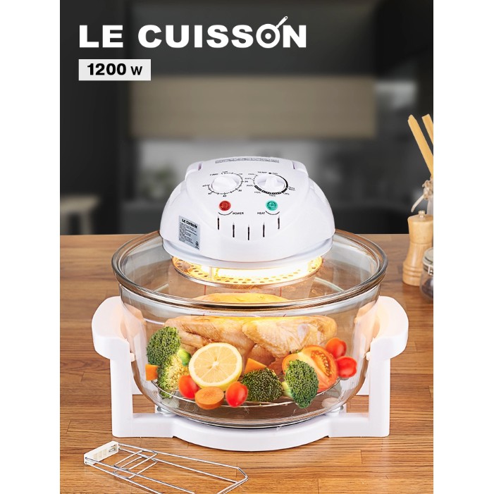 Le Cuisson หม้ออบลมร้อน 12 ลิตร หม้ออบไฟฟ้า เครื่องอบลมร้อน ปรุงอาหาร 1200W  Halogen Oven 12L - Stxdirect - Thaipick