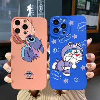 เคสโทรศัพท์มือถือ ขอบสี่เหลี่ยม ลายโดราเอมอน Stitch สําหรับ Samsung Galaxy A33 A53 A73 5G A32 A52S A72 A31 A41 A71