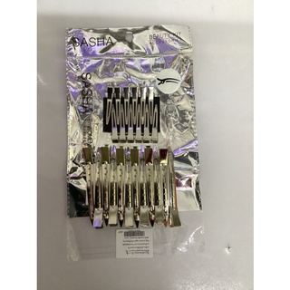 SASHAกิ๊ฟปากปิดโลหะขนาดใหญ่และเล็ก *12ชิ้น