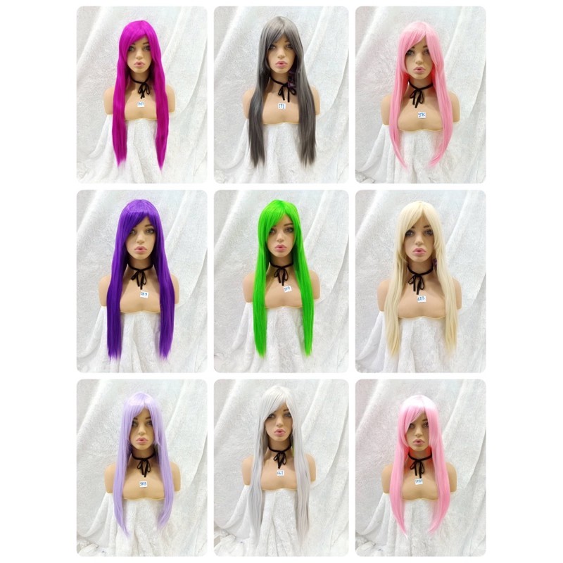 วิกผมแฟนซี วิกผมคอปเพลย์ สีตรงยาว แฟนซีผมยาว ผมตรงยาวสีสี สินค้าพร้อมส่ง ส่งในไทย
