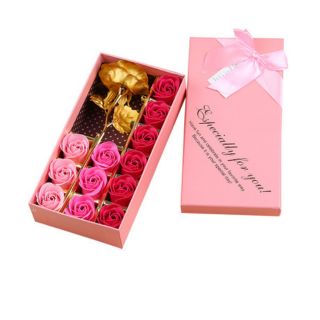 กุหลาบสบู่ กุหลาบชุบทอง 24 k กุหลาบวาเลนไทน์