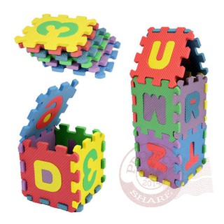 36 ชิ้น จิ๊กซอว์โฟม A-Z ตัวเลข 0-9 EVA Foam Jigsaw