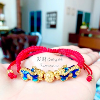 💮 ฿199 💮 สร้อยข้อมือไหมแดงหินนำโชค ปี่เซียะ 5 ธาตุ ตัวเปลี่ยนสีได้ตามอุณหภูมิ ผ่านพิธีมงคลเจิมฮู้แล้ว พร้อมบูชา