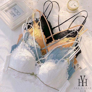 ชุดชั้นในสตรี ไร้รอยต่อ Bralette สองหัวเข็มขัดด้านหน้าดันขึ้นชุดชั้นในข้ามกลับสไตล์ COD