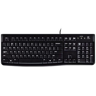 Logitech คีย์บอร์ด USB Keyboard (K120) Black (Thai-English)