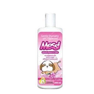 Messi Gentle Dog shampoo เมซซี่ แชมพู สูตรอ่อนใสลดอาการแพ้ สีชมพู 300 ml