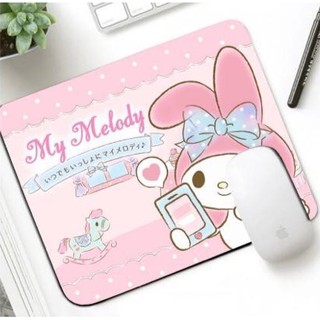 MY MELODY BF แผ่นรองเม้าส์ แผ่นรองเมาส์ เมาส์ สี่เหลี่ยม ลาย MY MELODY  PINK   ขนาด 21 x 26 cm สวยงาม น่าใช้งาน BY PMYL