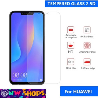 กระจก 2.5D กระจกใส Huawei สีใส ฟิล์มกระจก ฟิล์มกันรอย - 9H Tempered Glass 2.5D For Huawei Clear