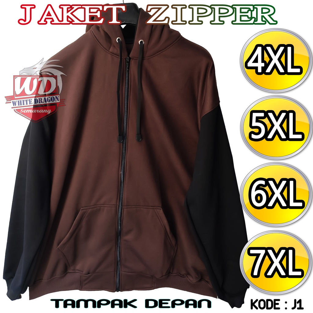 JACKET 4xl 5xl 6xl 7XL ขนาดใหญ่ ZIPPER CODE J1