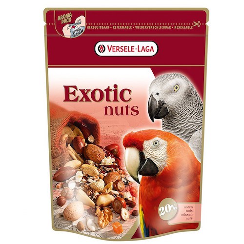 Versele-Laga อาหารนก ขนมถั่ว มาคอว์ นกปากขอ กระตั้ว นกแก้ว, 750g. Prestige Premium Exotic Nut Bird F