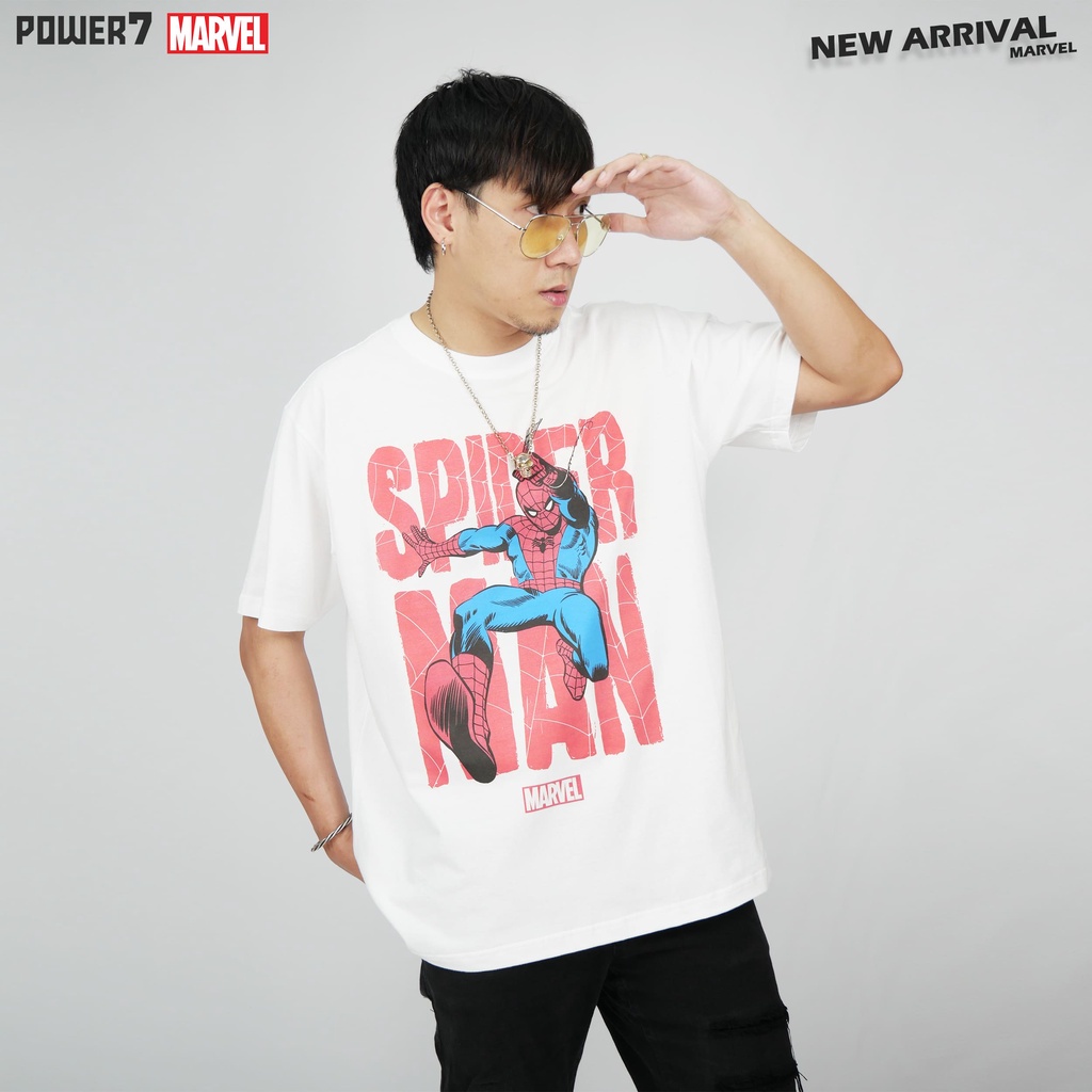 Power7Shop เสื้อยืดการ์ตูน มาร์เวล Spider Man ลิขสิทธ์แท้ MARVEL COMICS T-SHIRTS (MVX-026) — صورة 4