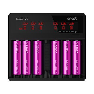 รางชาร์จEfest รุ่นLUC V6 (ใช้เป็นPowerBankได้) เครื่องชาร์จถ่านชาร์จคุณภาพสูง รับประกันนาน 3 ปีจากผู้ผลิต