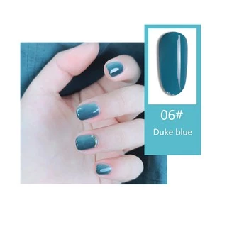 สีเจล สีทาเล็บ โทนฟ้าอมเขียว สีAS รหัส DF 01-06