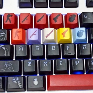 ปุ่มกดคีย์บอร์ด PBT CSGO R4 cherry OEM สําหรับคีย์บอร์ด Mechanical 5 ชิ้น