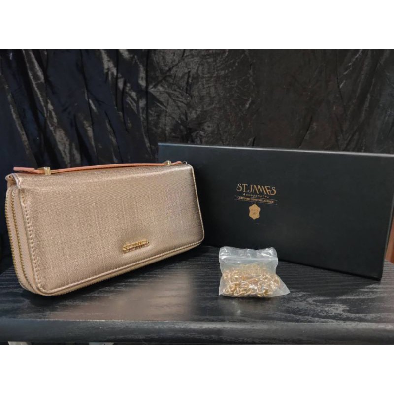 กระเป๋า ST.JAMES สีพิงค์โกลด์