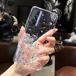 In Stock เคสโทรศัพท์ VIVO X70 Pro 5G X60 X50 2021 New Back Cover Bling Clear Black Green Pink Purple Star Space Casing TPU Softcase เคส VIVOX70Pro เคส VIVOX70 X70Pro Phone Case