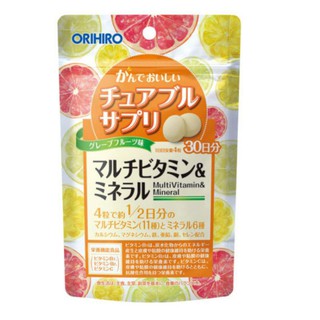 เคี้ยวได้ orihiro multivitamin and mineral 30วัน 120เม็ด