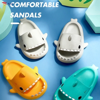 3D รองเท้าแตะเด็ก Shark Slippers Non-slip Shower Bathroom Slippers Soft Summer Slide Sandals for Girls and Boys