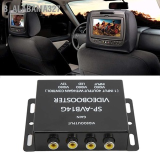 B_Alabama327 เครื่องขยายเสียงสัญญาณวิดีโอ Dvd Lcd Tv 12V 1 เป็น 4 หน้าจอ สําหรับรถยนต์