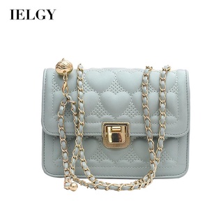 IELGY womens textured mini rhombus chain messenger bag