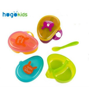 🔆ชาม มีฝาปิดพร้อมช้อนhogokids        ราคา 129.-