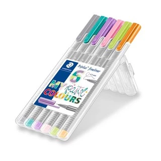 ชุดปากกาหัวเข็ม Staedtler รุ่น triplus fineliner 334-SB6CS103 พาสเทล 6 สี