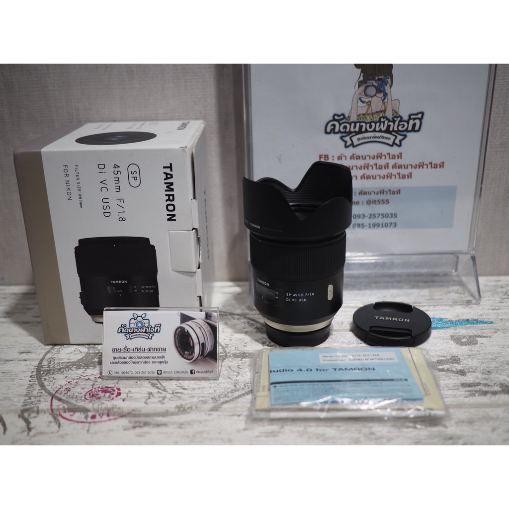 TAMRON SP 45 mm. F1.8 Di VC USD Lens FOR NIKON เป็นสินค้าลดสต็อกตัวdemo สภาพนางฟ้า ตีไป97% ประกันศูน
