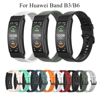 สายนาฬิกาซิลิโคน 16 มม. สำหรับ Huawei TalkBand B3 B6 สายรัดข้อมือเปลี่ยนสายซิลิโคนอุปกรณ์เสริมนาฬิกาอัจฉริยะ