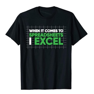 เสื้อยืดผ้าฝ้ายพิมพ์ลายแฟชั่น เสื้อยืด ผ้าฝ้าย พิมพ์ลาย I Excel Funny Accountant คุณภาพสูง สําหรับผู้ชาย