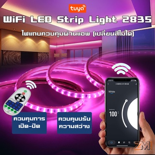 ไฟเส้นอัจฉริยะ Tuya Smart LED Strip Light 2835 220V ควบคุมผ่านแอพ สำหรับตกแต่ง ไฟแต่งห้องอัจฉริยะ ไฟเส้น